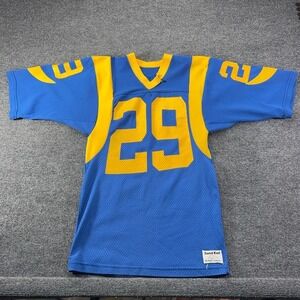 Vintage Sand-Knit LA Rams Eric Dickerson 29 Jersey S Blue Yellow Mesh 70's